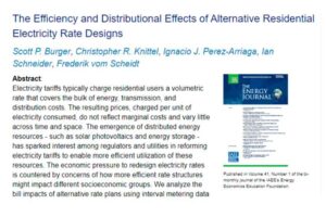 The efficiency and distributional effects of alternative residential electricity rate designs.